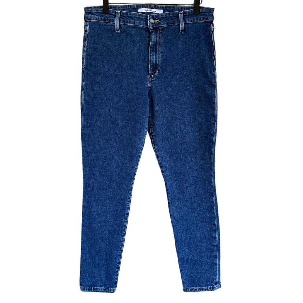 Joe's Jeans x Taylor Hill High Rise Skinny Ankle Jeans W31 Dark Wash Clean Front